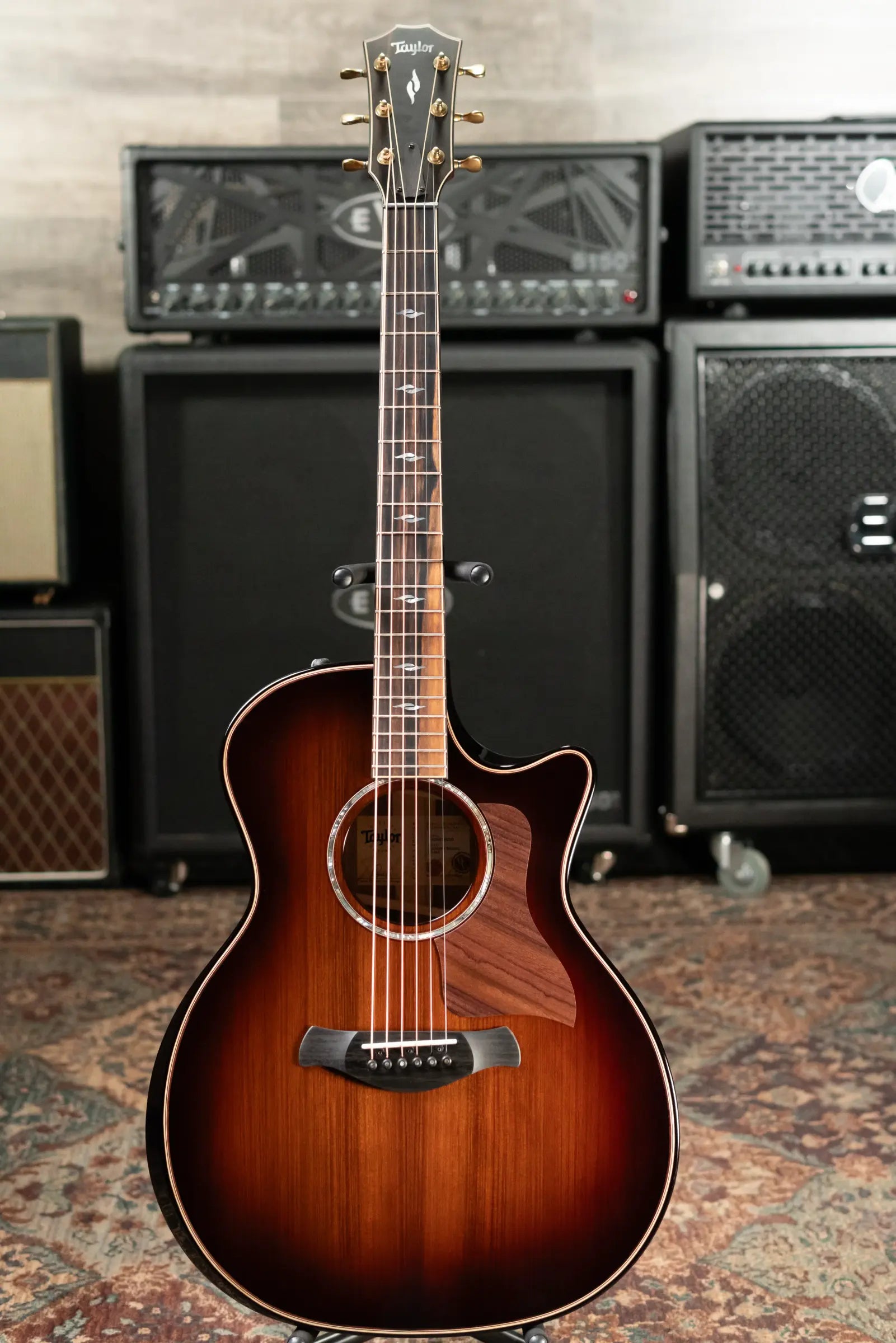 Taylor Builder's Edition 814ce Grand Auditorium Redwood/Honduran Rosewood Acoustic/Electric Guitar with Hardshell Case