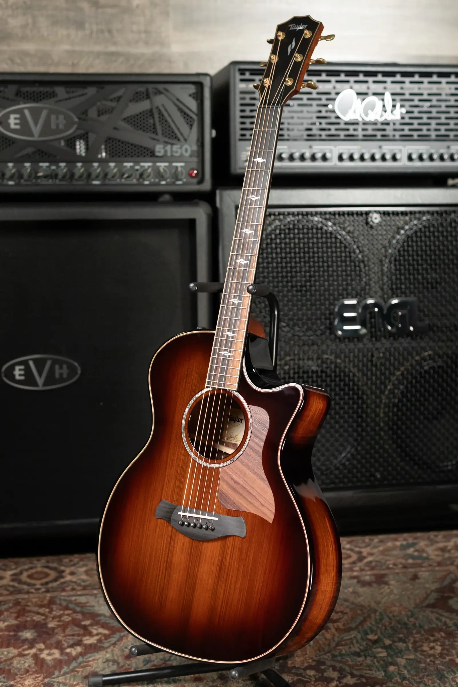 Taylor Builder's Edition 814ce Grand Auditorium Redwood/Honduran Rosewood Acoustic/Electric Guitar with Hardshell Case