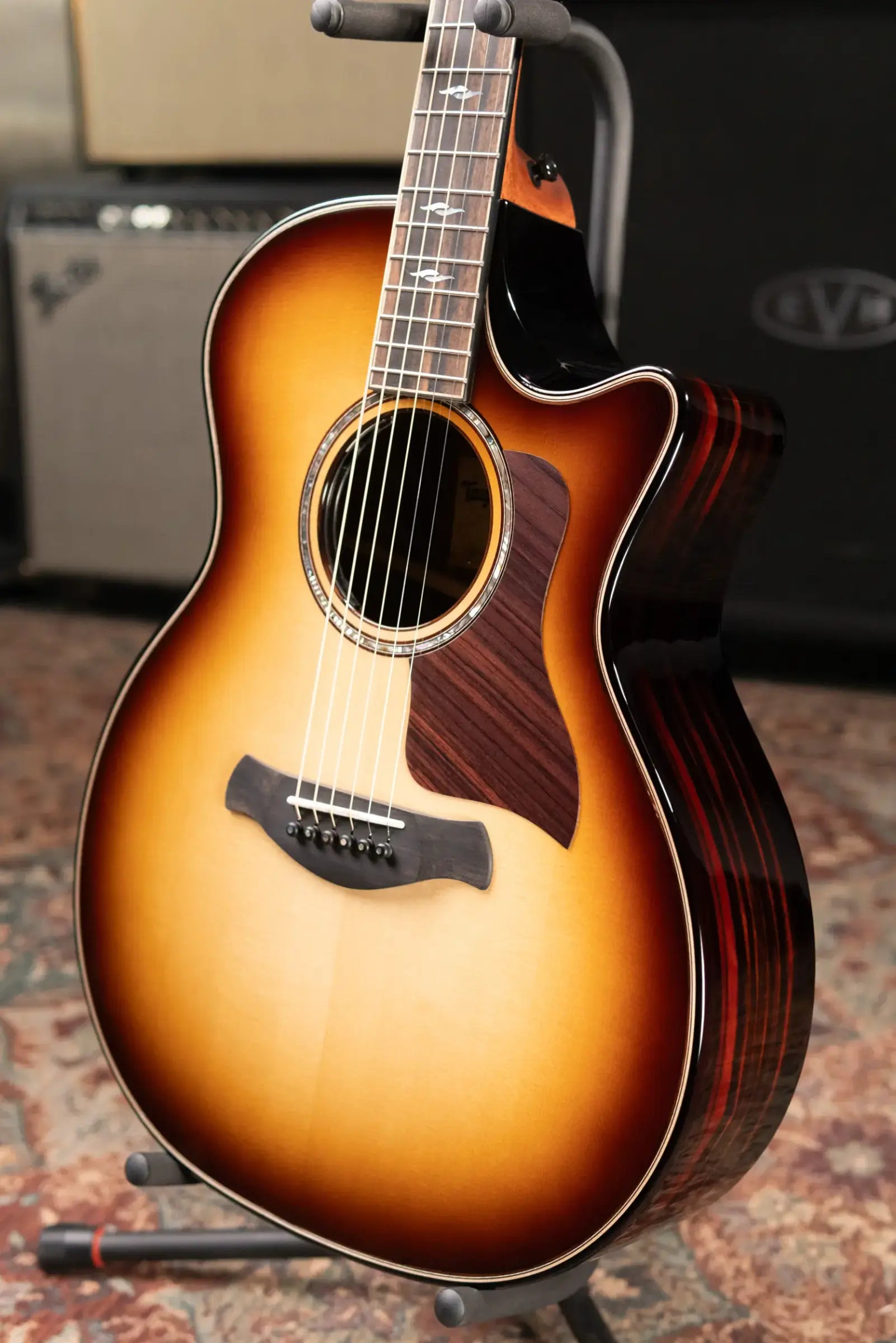 Taylor (1 of 42) Builder's Edition 814ce LTD Grand Auditorium Acoustic/Electric Guitar - Macassar Ebony with Hardshell Case