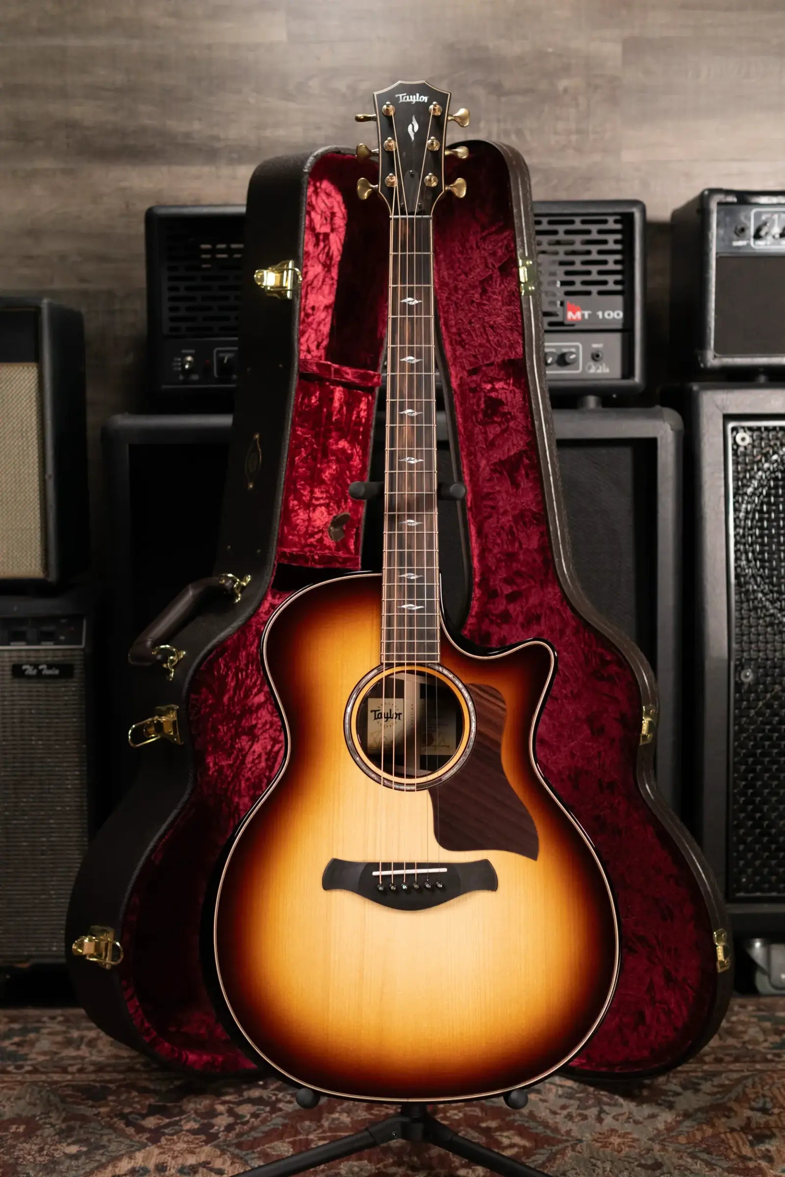 Taylor (1 of 42) Builder's Edition 814ce LTD Grand Auditorium Acoustic/Electric Guitar - Macassar with Hardshell Case