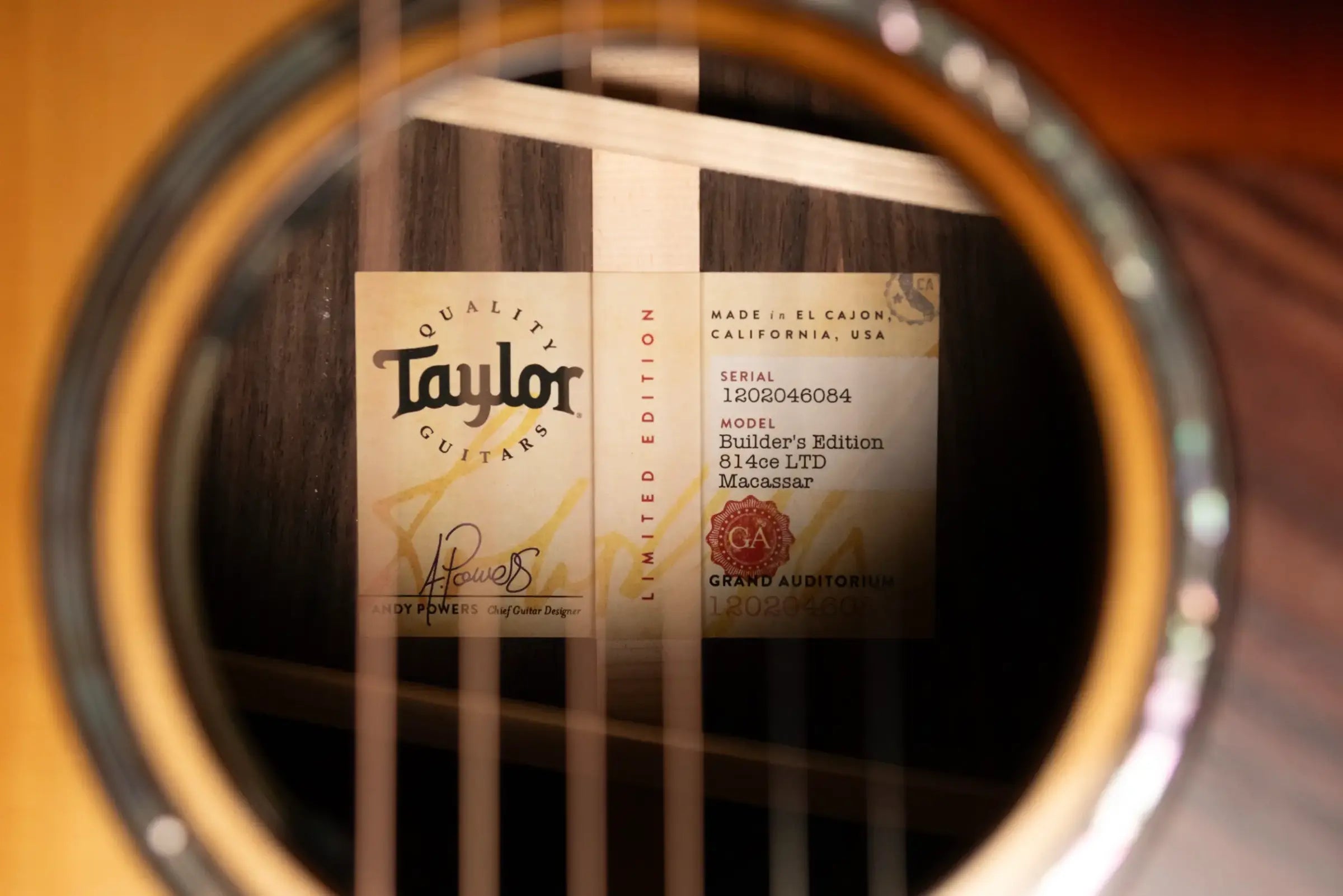 Taylor (1 of 42) Builder's Edition 814ce LTD Grand Auditorium Acoustic/Electric Guitar - Macassar with Hardshell Case