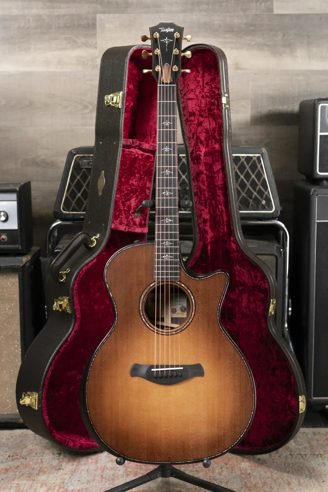 Taylor Builder's Edition 914ce Grand Auditorium Acoustic/Electric Guitar - Wild Honey Burst with Hardshell Case