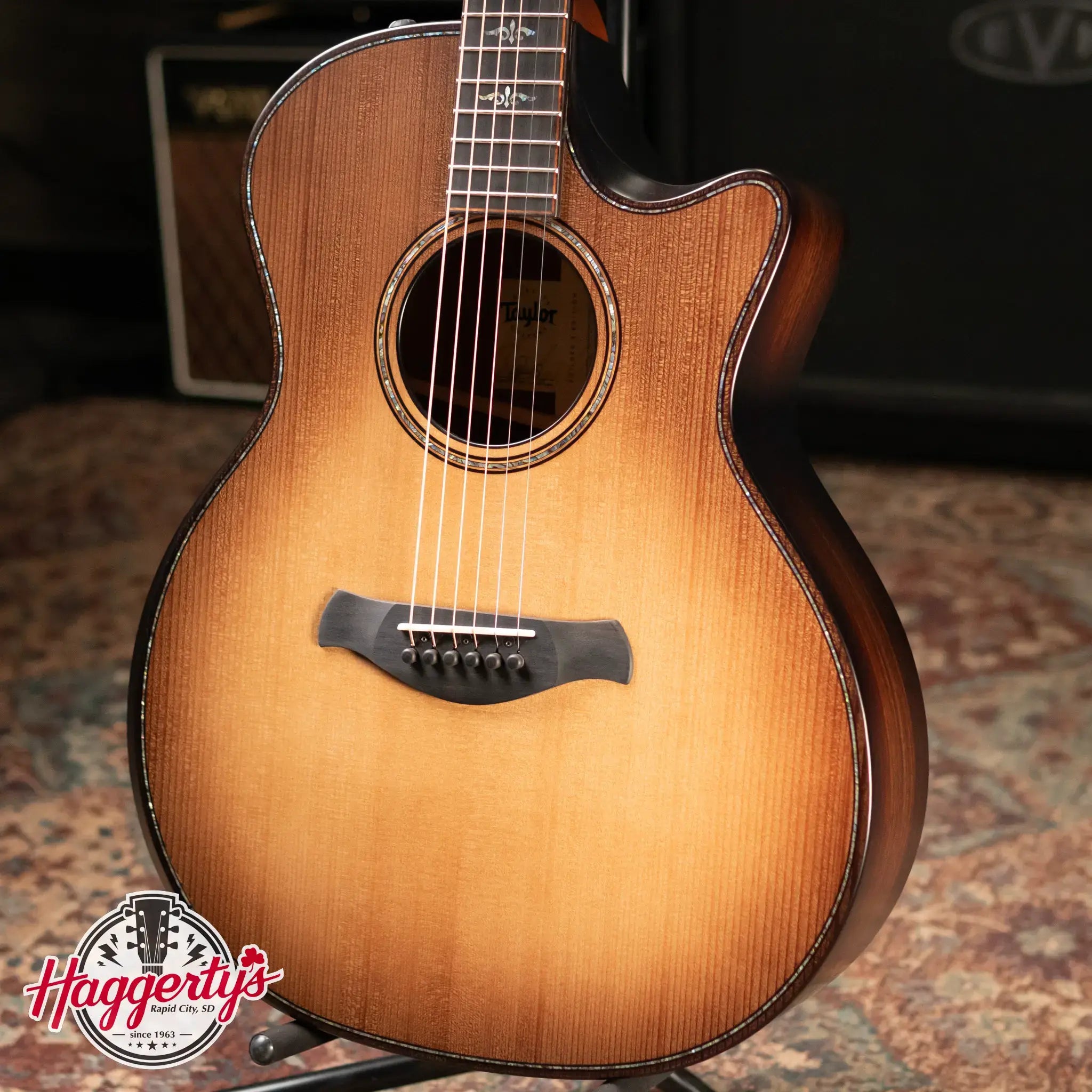 Taylor Builder's Edition 914ce Grand Auditorium Acoustic/Electric Guitar - Wild Honey Burst with Hardshell Case - Factory Demo