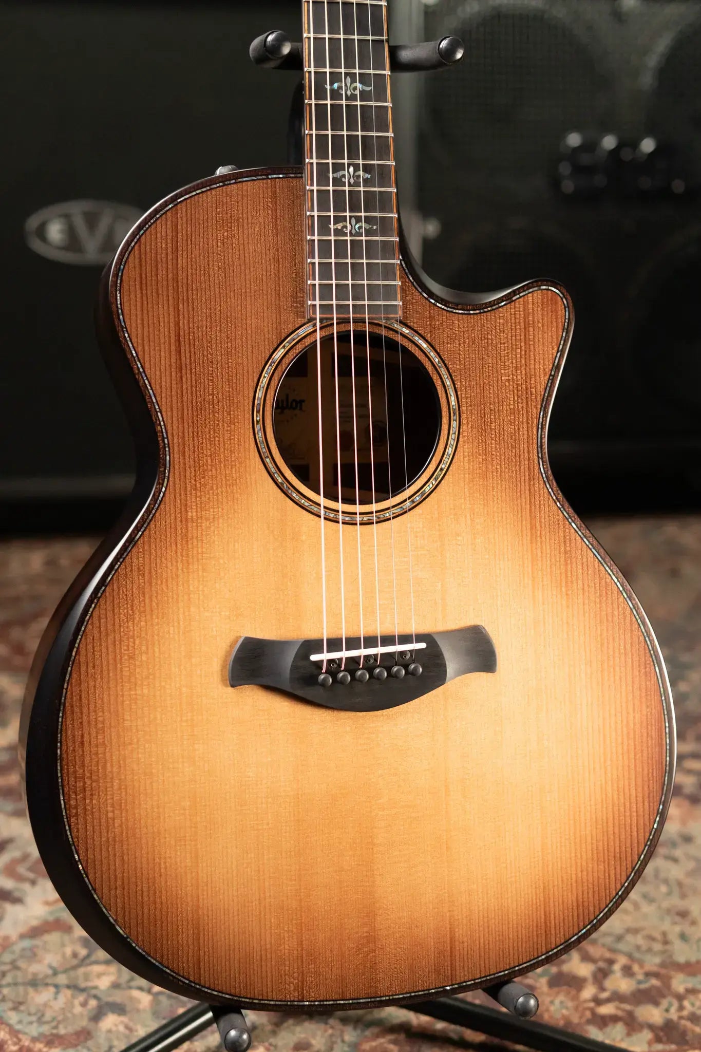 Taylor Builder's Edition 914ce Grand Auditorium Acoustic/Electric Guitar - Wild Honey Burst with Hardshell Case - Factory Demo