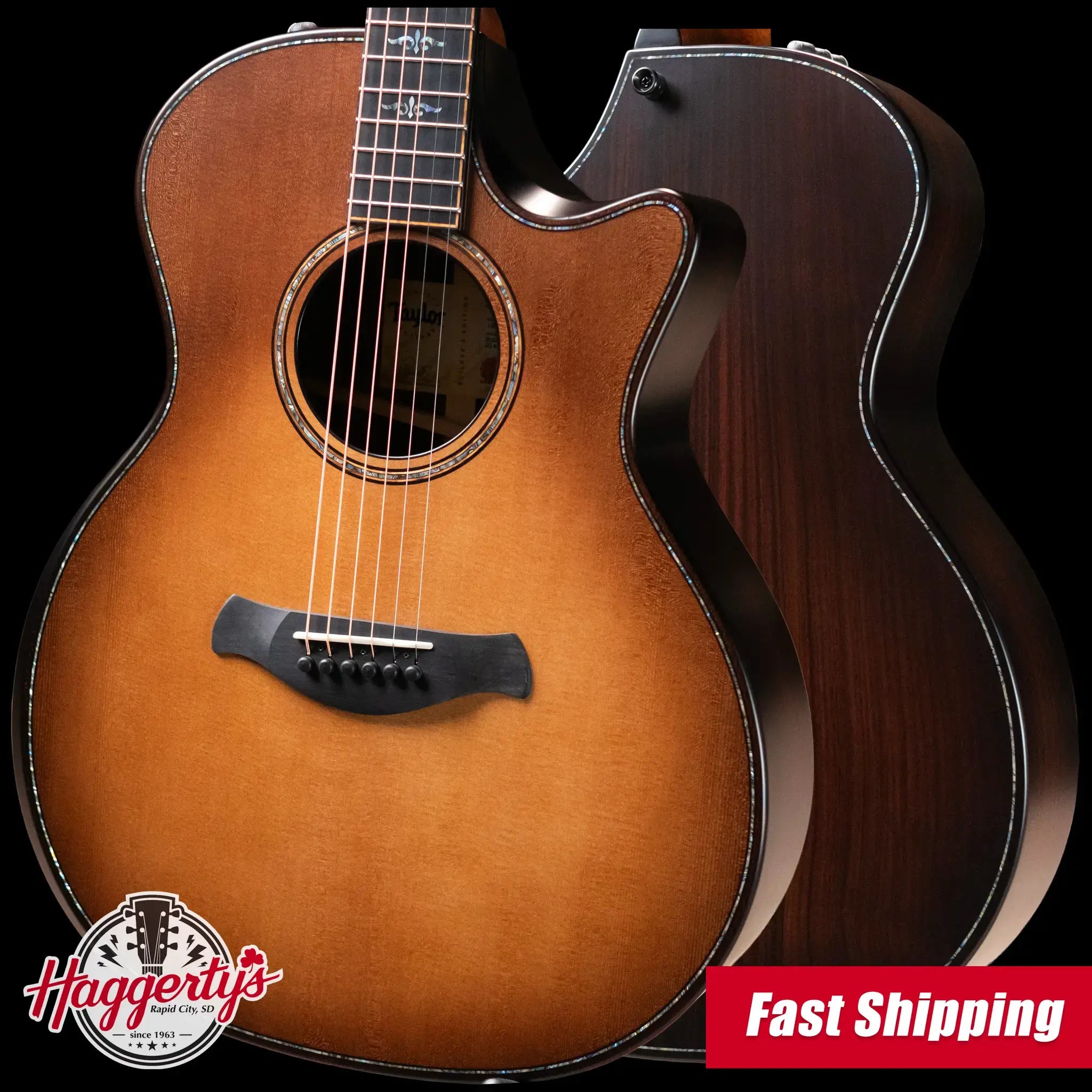 Taylor Builder's Edition 914ce Grand Auditorium Acoustic/Electric Guitar - Wild Honey Burst with Hardshell Case - Factory Demo