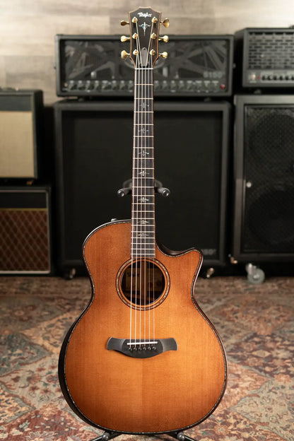 Taylor Builder's Edition 914ce Grand Auditorium Acoustic/Electric Guitar - Wild Honey Burst with Hardshell Case - Floor Demo