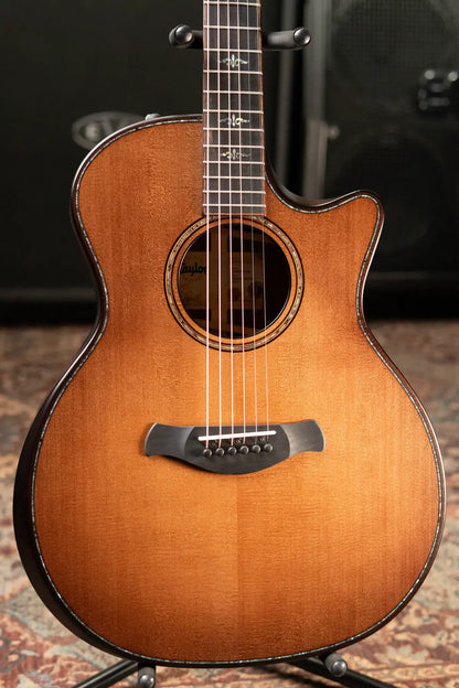 Taylor Builder's Edition 914ce Grand Auditorium Acoustic/Electric Guitar - Wild Honey Burst with Hardshell Case - Floor Demo