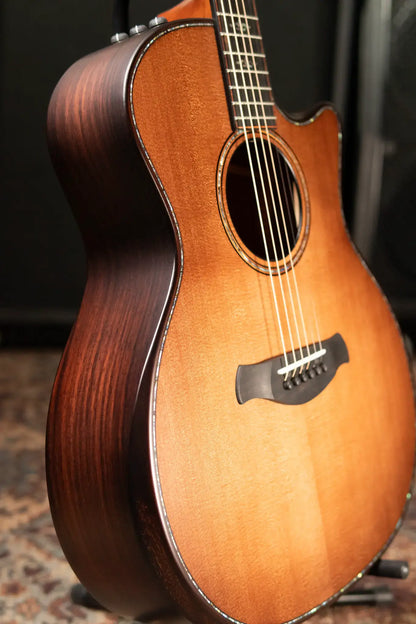 Taylor Builder's Edition 914ce Grand Auditorium Acoustic/Electric Guitar - Wild Honey Burst with Hardshell Case - Floor Demo