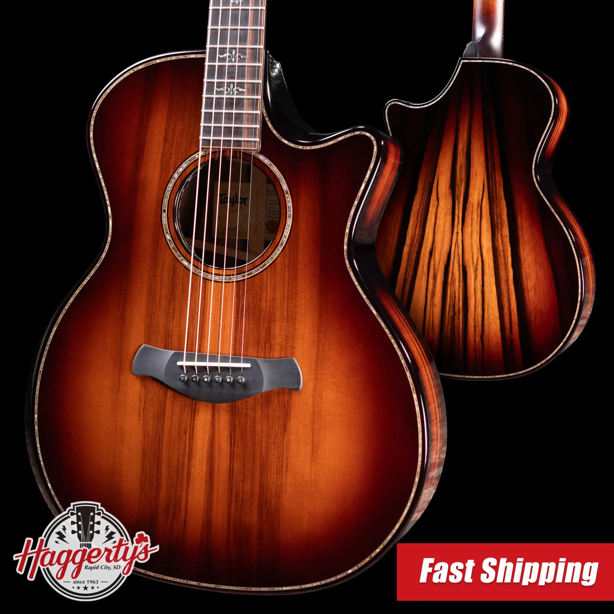 Taylor Builder's Edition 914ce LTD Macassar Ebony Grand Auditorium Acoustic/Electric Guitar with Hardshell Case