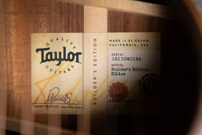 Taylor Builder's Edition K24ce Grand Auditorium Acoustic/Electric Guitar with Hardshell Case