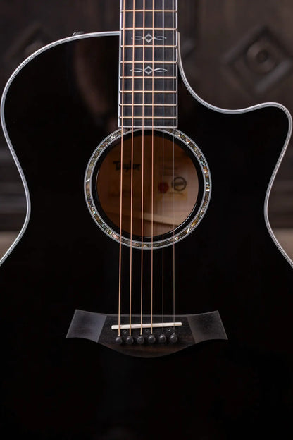 Taylor Custom Shop 614ce Grand Auditorium Acoustic/Electric - Transparent Black with Hardshell Case