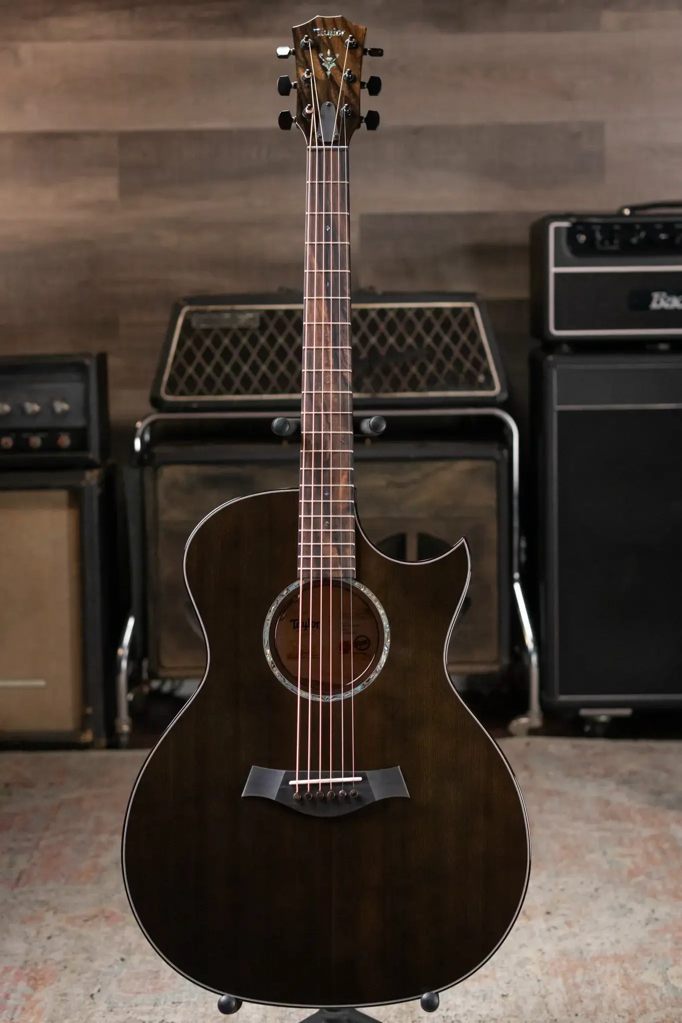 Taylor Custom Grand Auditorium Acoustic Electric Maple Sinker Cypress with Hardshell Case 6772d01797716