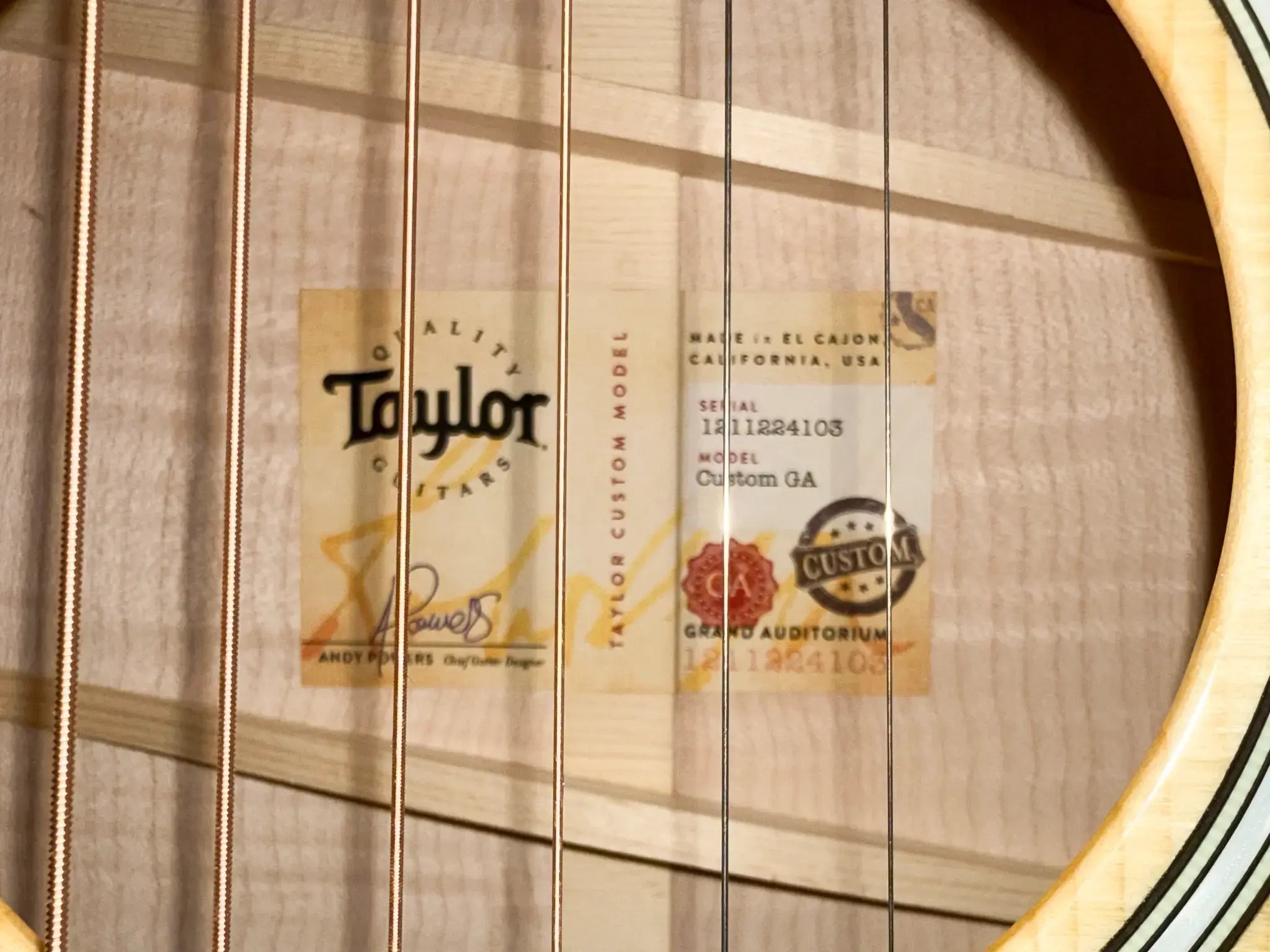 Taylor “Olive Branch” Custom Grand Auditorium Acoustic/Electric with Hardshell Case