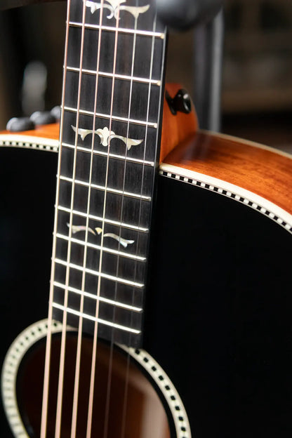 Taylor Custom Shop Grand Concert 12-Fret Acoustic/Electric - Black Top Mahogany/Mahogany with Hardshell Case