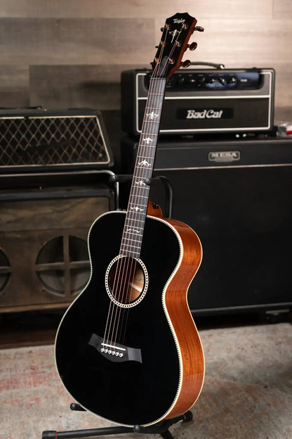 Taylor Custom Shop Grand Concert 12-Fret Acoustic/Electric - Black Top Mahogany/Mahogany with Hardshell Case