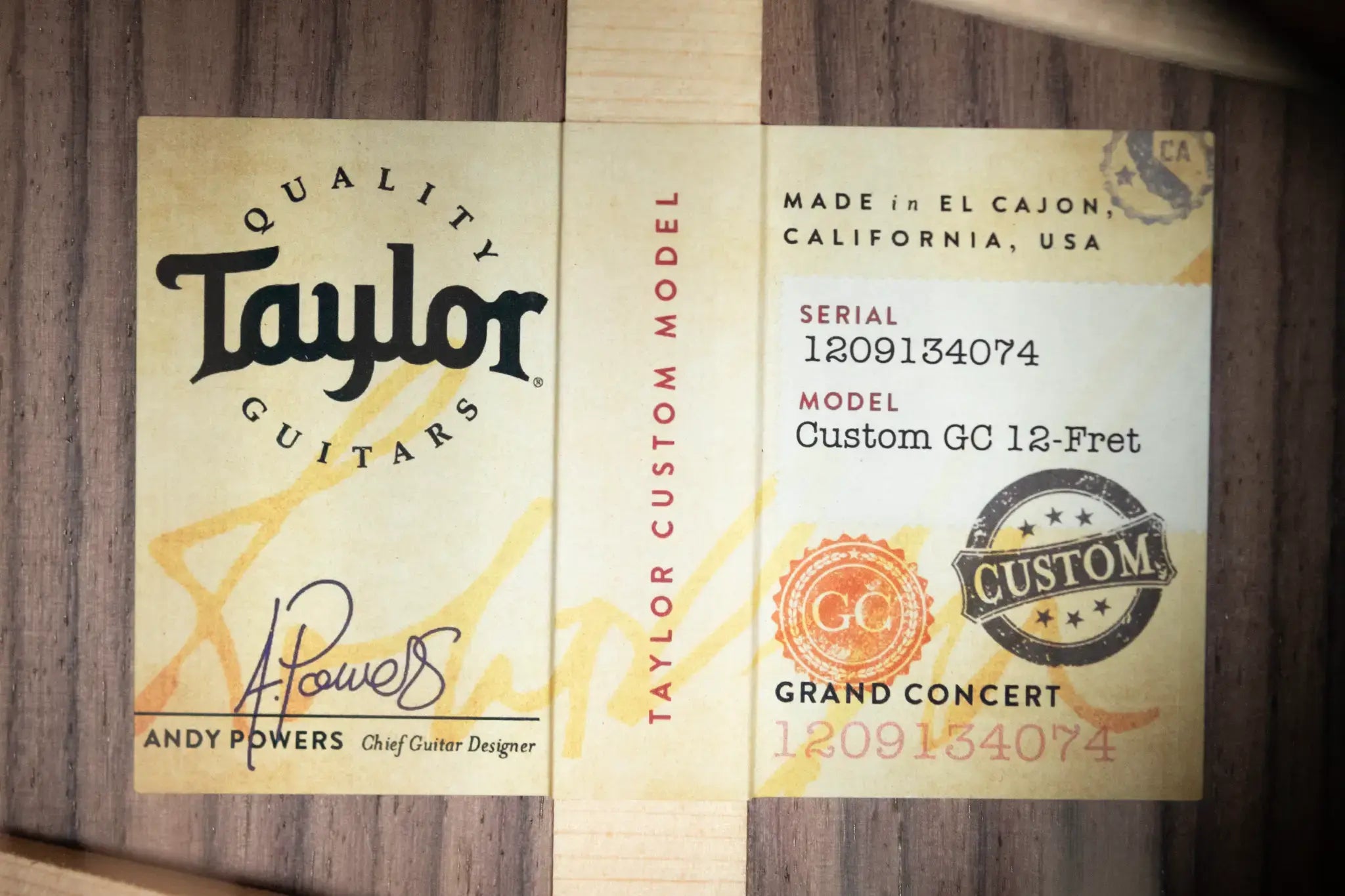 Taylor Custom Shop Grand Concert 12-Fret Acoustic/Electric with Hardshell Case
