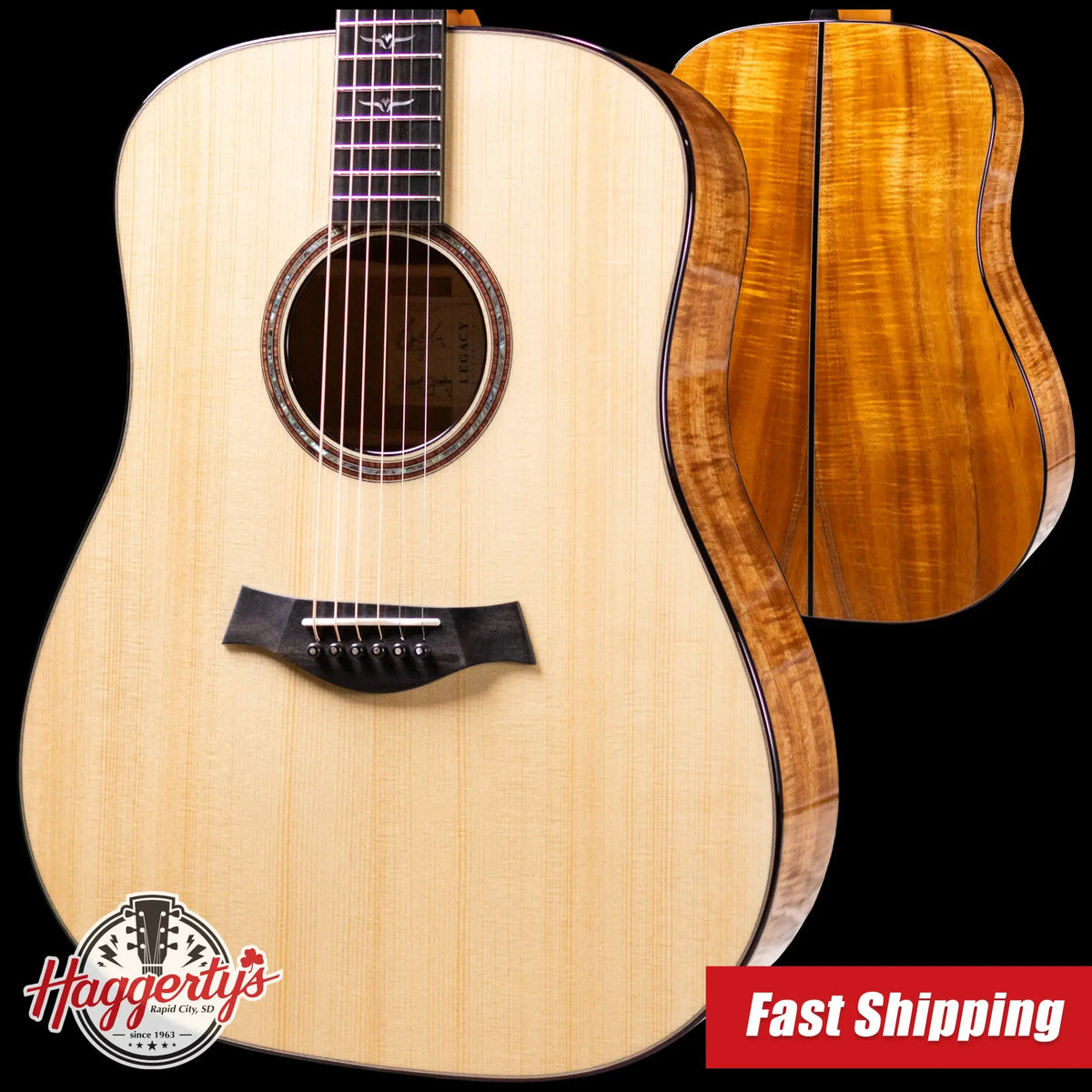 Taylor Custom Legacy K10 LTD (1 of 52) Dreadnought Acoustic Guitar - Koa/Engelmann with Hardshell Case