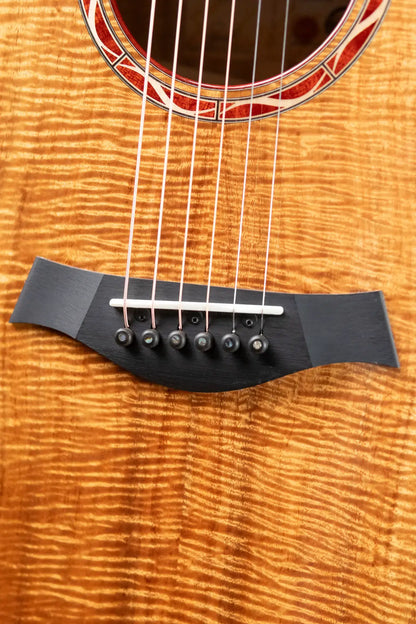 Taylor Custom Shop Master Grade Koa Grand Auditorium Acoustic/Electric Guitar with Hardshell Case - Used