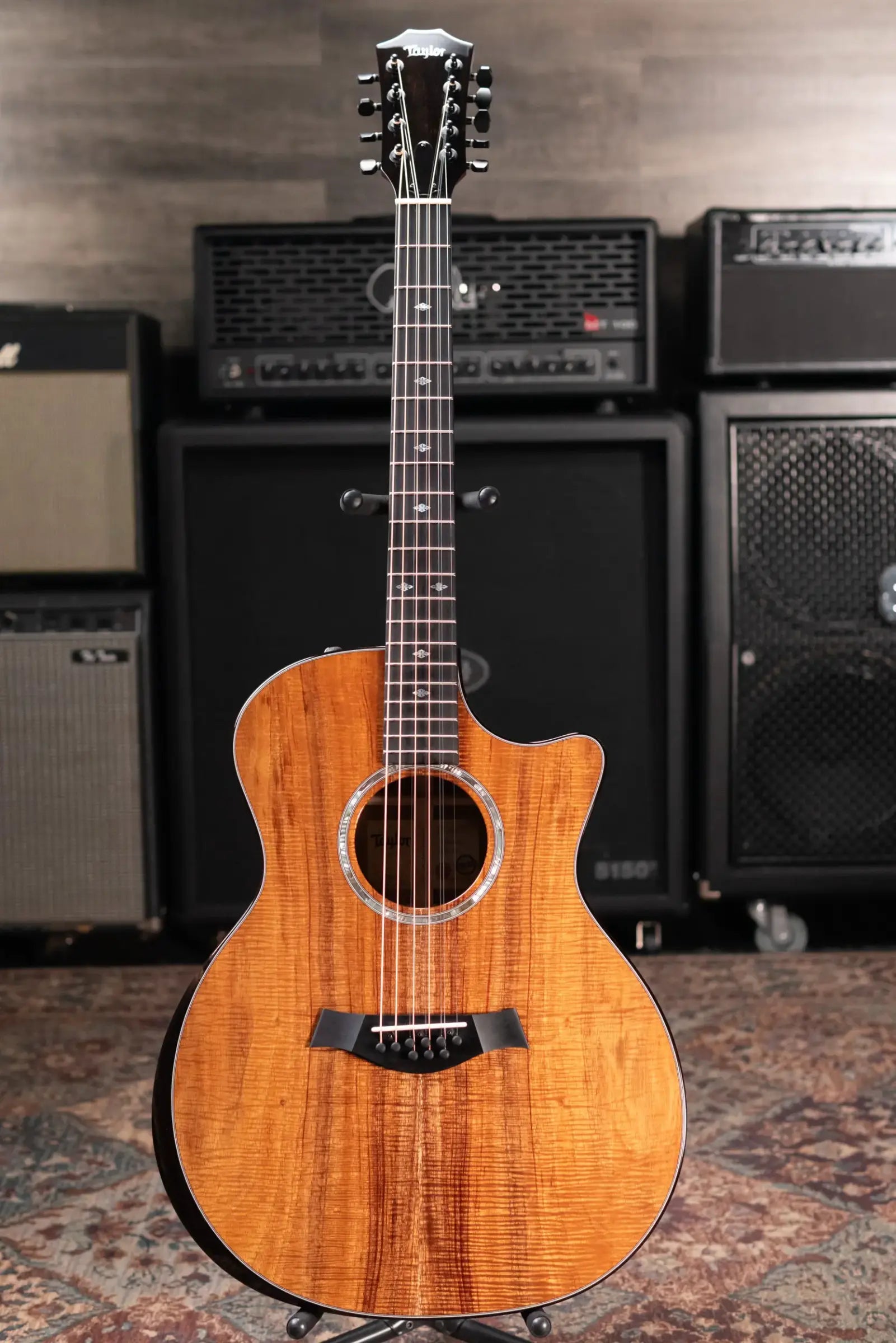 Taylor Custom Shop #12940 GA-9 9-String Grand Auditorium Acoustic/Electric Guitar - Hand Selected AA Koa with Hardshell Case
