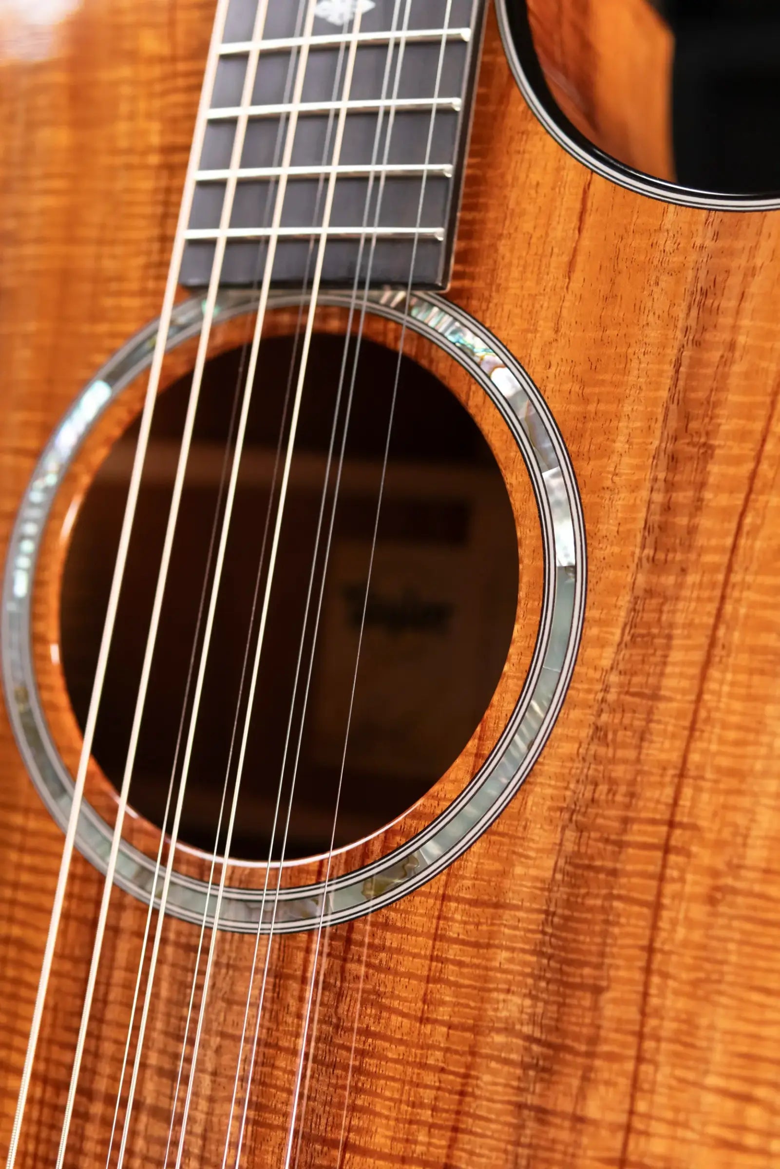 Taylor Custom Shop #12940 GA-9 9-String Grand Auditorium Acoustic/Electric Guitar - Hand Selected AA Koa with Hardshell Case