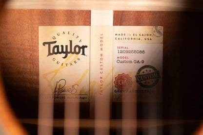 Taylor Custom Shop #12940 GA-9 9-String Grand Auditorium Acoustic/Electric Guitar - Hand Selected AA Koa with Hardshell Case