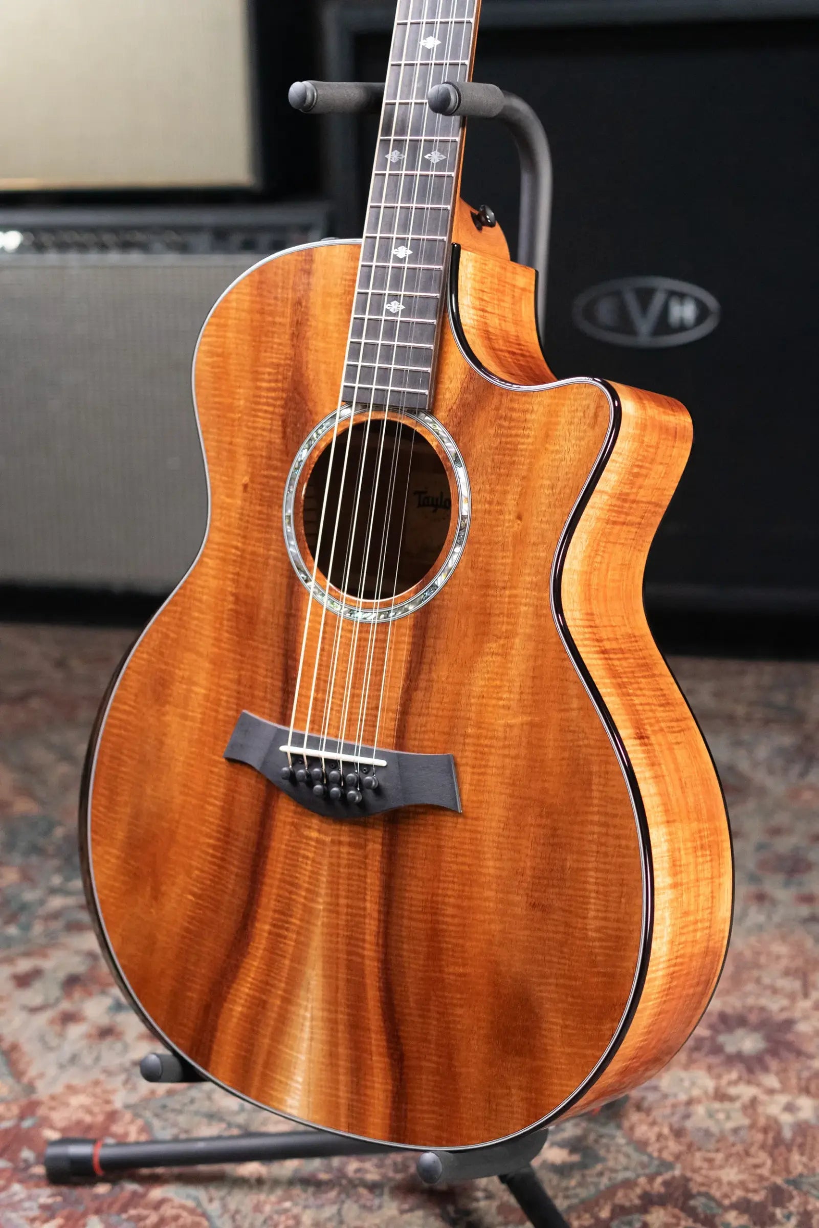 Taylor Custom Shop #12940 GA-9 9-String Grand Auditorium Acoustic/Electric Guitar - Hand Selected AA Koa with Hardshell Case
