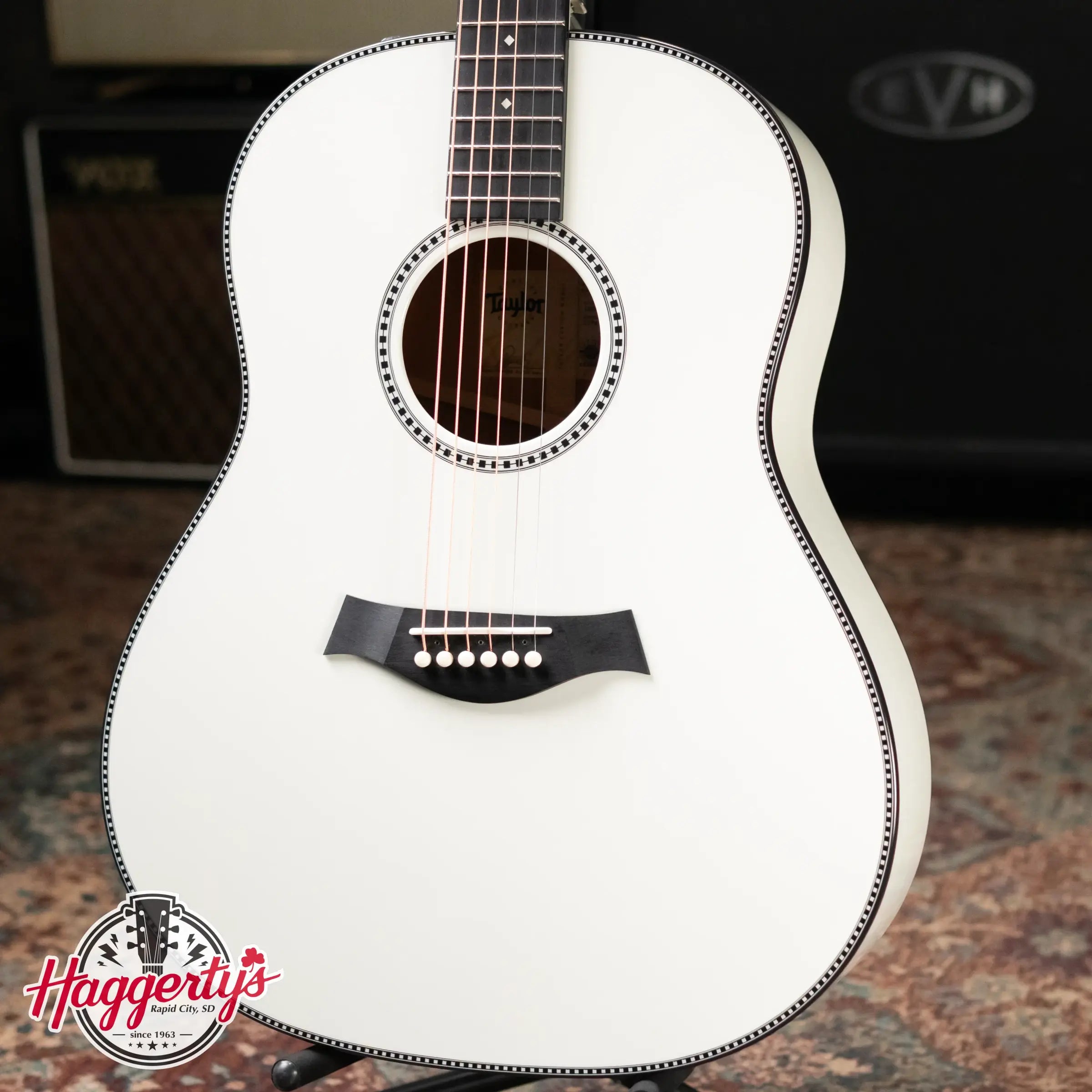 Taylor Custom Shop 2024 Catch #5 C17e Grand Pacific Acoustic/Electric Guitar - Torrefied Sitka Spruce/Mahogany in Pearl White with Hardshell Case - Demo