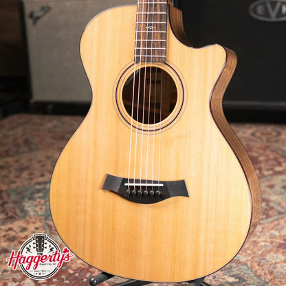 Taylor Custom Shop 312ce 12-Fret Grand Concert Acoustic/Electric Guitar - Walnut/Cedar with Hardshell Case - Factory Demo