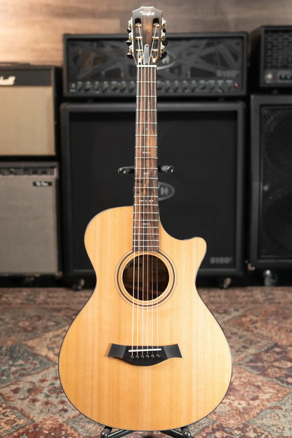 Taylor Custom Shop 312ce 12-Fret Grand Concert Acoustic/Electric Guitar - Walnut/Cedar with Hardshell Case - Factory Demo