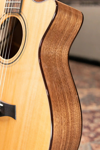 Taylor Custom Shop 312ce 12-Fret Grand Concert Acoustic/Electric Guitar - Walnut/Cedar with Hardshell Case - Factory Demo