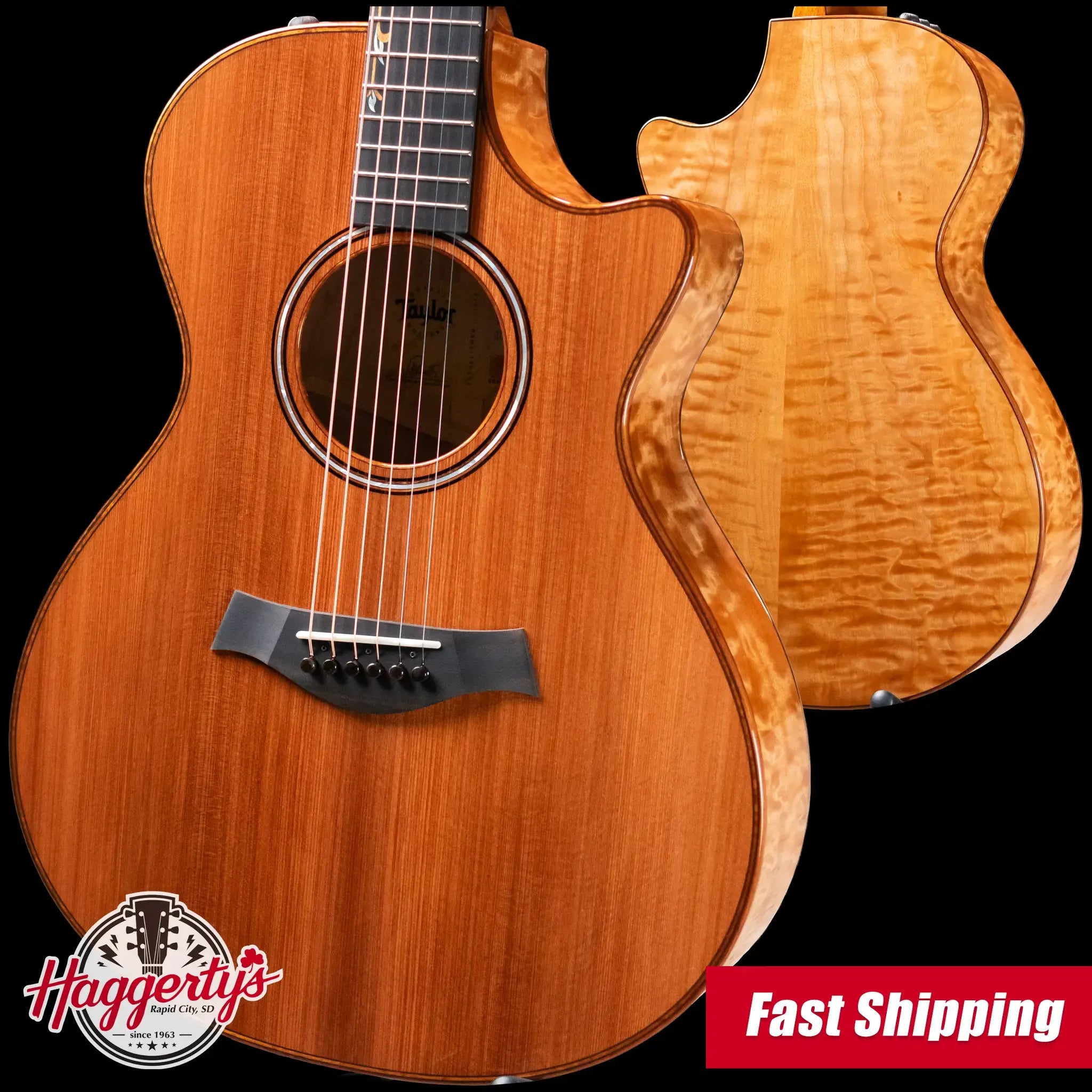 Taylor Custom Shop C12ce "Amber Tide" 2025 Catch Event #16 Grand Concert Acoustic/Electric Guitar - Quilted Maple/Sinker Redwood with Hardshell Case