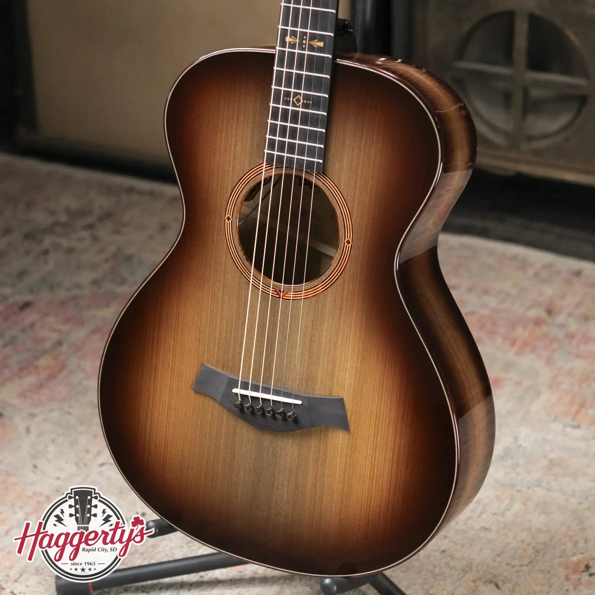 Taylor Custom Shop C12e 12-Fret 2025 Catch Event #10 Grand Concert Acoustic/Electric Guitar - Black Limba/Sinker Cypress with Hardshell Case