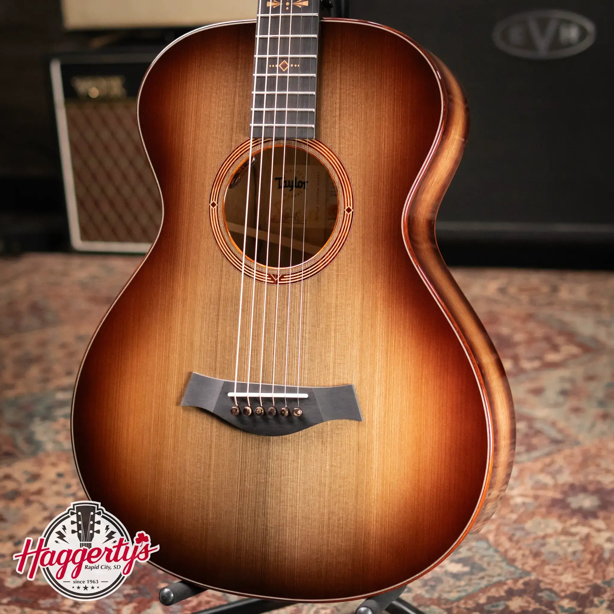 Taylor Custom Shop C12e 12-Fret 2025 Catch Event #10 Grand Concert Acoustic/Electric Guitar - Black Limba/Sinker Cypress with Hardshell Case