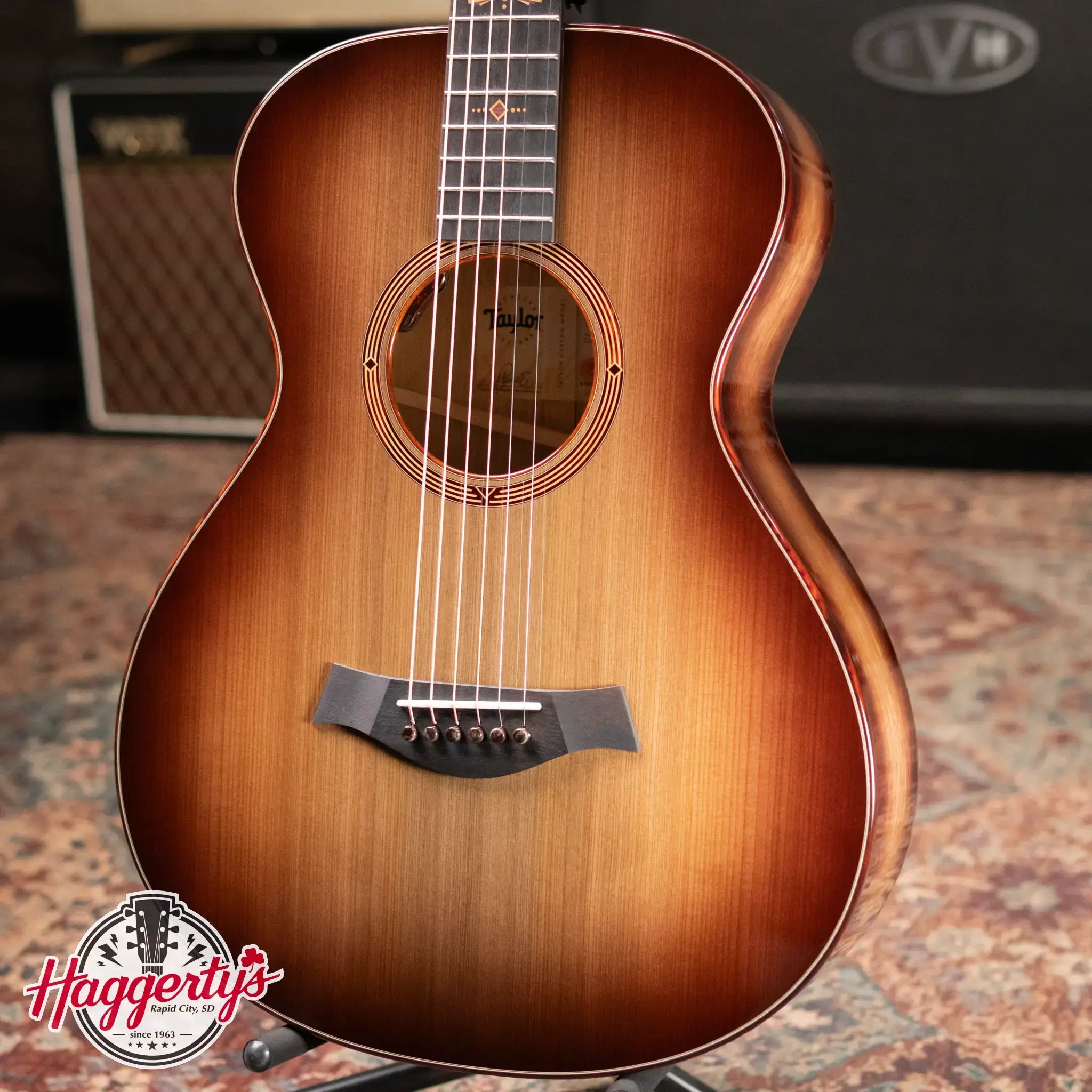 Taylor Custom Shop C12e 12-Fret 2025 Catch Event #10 Grand Concert Acoustic/Electric Guitar - Black Limba/Sinker Cypress with Hardshell Case