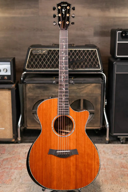 Taylor “Canela” 1 of 20 Custom Shop C14ce 2025 Catch Event #3 Grand Auditorium Acoustic/Electric Guitar - Black Limba/Redwood Hardshell Case