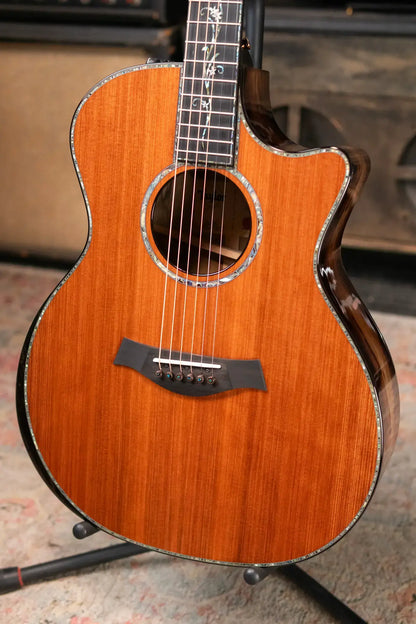Taylor “Canela” 1 of 20 Custom Shop C14ce 2025 Catch Event #3 Grand Auditorium Acoustic/Electric Guitar - Black Limba/Redwood Hardshell Case