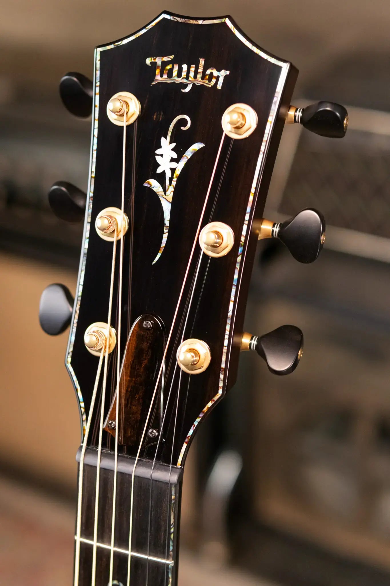 Taylor “Canela” 1 of 20 Custom Shop C14ce 2025 Catch Event #3 Grand Auditorium Acoustic/Electric Guitar - Black Limba/Redwood Hardshell Case
