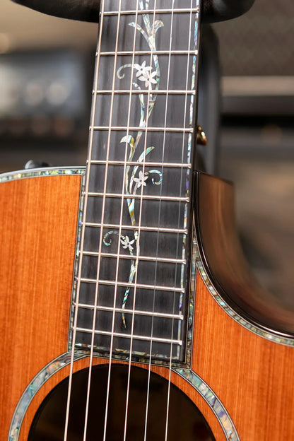 Taylor “Canela” 1 of 20 Custom Shop C14ce 2025 Catch Event #3 Grand Auditorium Acoustic/Electric Guitar - Black Limba/Redwood Hardshell Case