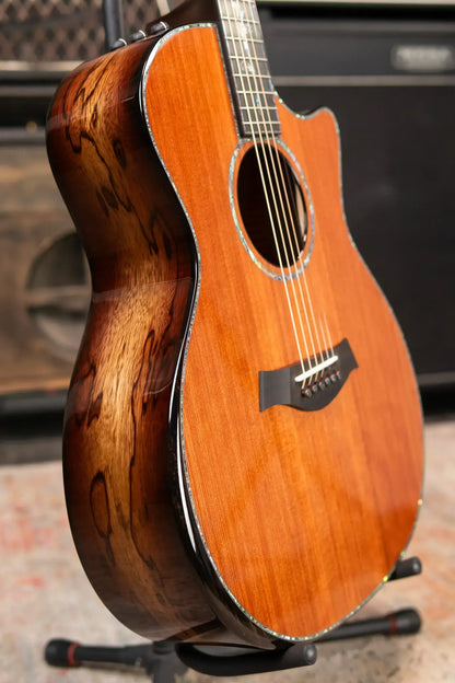 Taylor “Canela” 1 of 20 Custom Shop C14ce 2025 Catch Event #3 Grand Auditorium Acoustic/Electric Guitar - Black Limba/Redwood Hardshell Case