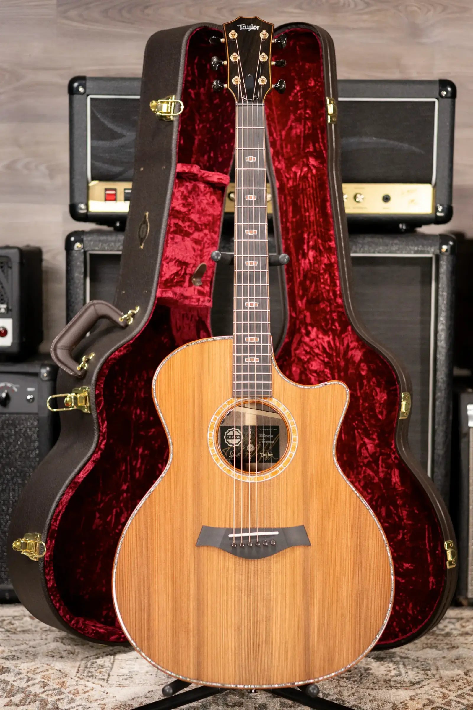 Taylor Custom Shop C14ce B6028 2026 Catch Custom #28 Grand Audtorium Acoustic/Electric Guitar - Sinker Redwood/Walnut with Hardshell Case