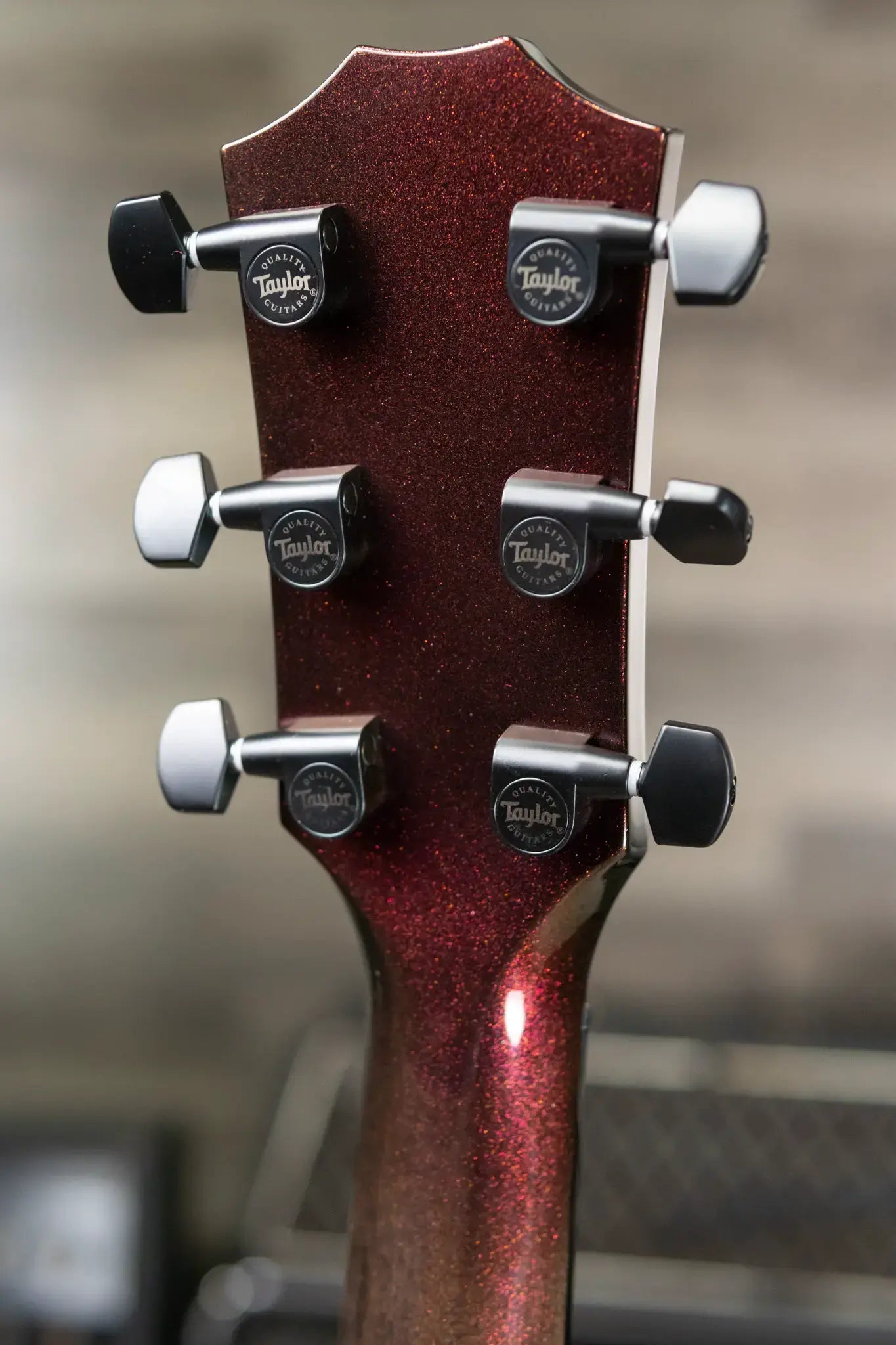 Taylor Custom Shop C14ce Grand Auditorium Quilt Maple Acoustic/Electric Guitar, Cranberry Color Shift with Hardshell Case