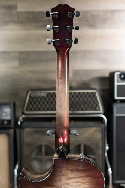 Taylor Custom Shop C14ce Grand Auditorium Quilt Maple Acoustic/Electric Guitar, Cranberry Color Shift with Hardshell Case