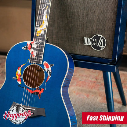 Taylor Custom Shop C17e 2025 Catch Event #41 Grand Pacific Acoustic/Electric Guitar - Living Blue Jewel with Circa 74 Amp and Hardshell Case - Floor Model