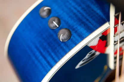 Taylor Custom Shop C17e 2025 Catch Event #41 Grand Pacific Acoustic/Electric Guitar - Living Blue Jewel with Circa 74 Amp and Hardshell Case - Floor Model