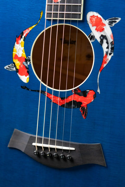Taylor Custom Shop C17e 2025 Catch Event #41 Grand Pacific Acoustic/Electric Guitar - Living Blue Jewel with Circa 74 Amp and Hardshell Case - Floor Model