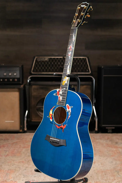 Taylor Custom Shop C17e 2025 Catch Event #41 Grand Pacific Acoustic/Electric Guitar - Living Blue Jewel with Circa 74 Amp and Hardshell Case - Floor Model