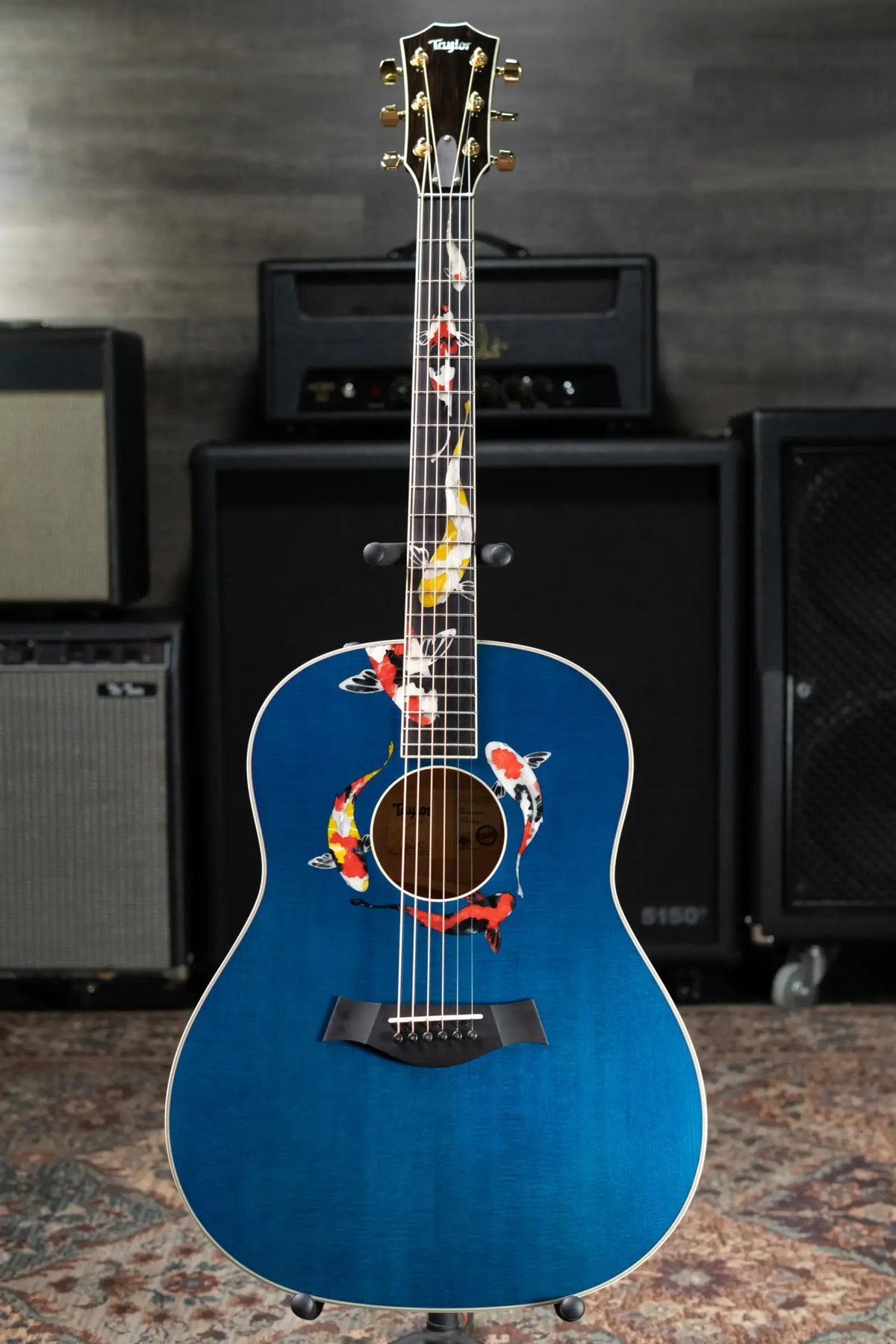 Taylor Custom Shop C17e 2025 Catch Event #41 Grand Pacific Acoustic/Electric Guitar - Living Blue Jewel with Circa 74 Amp and Hardshell Case - Floor Model
