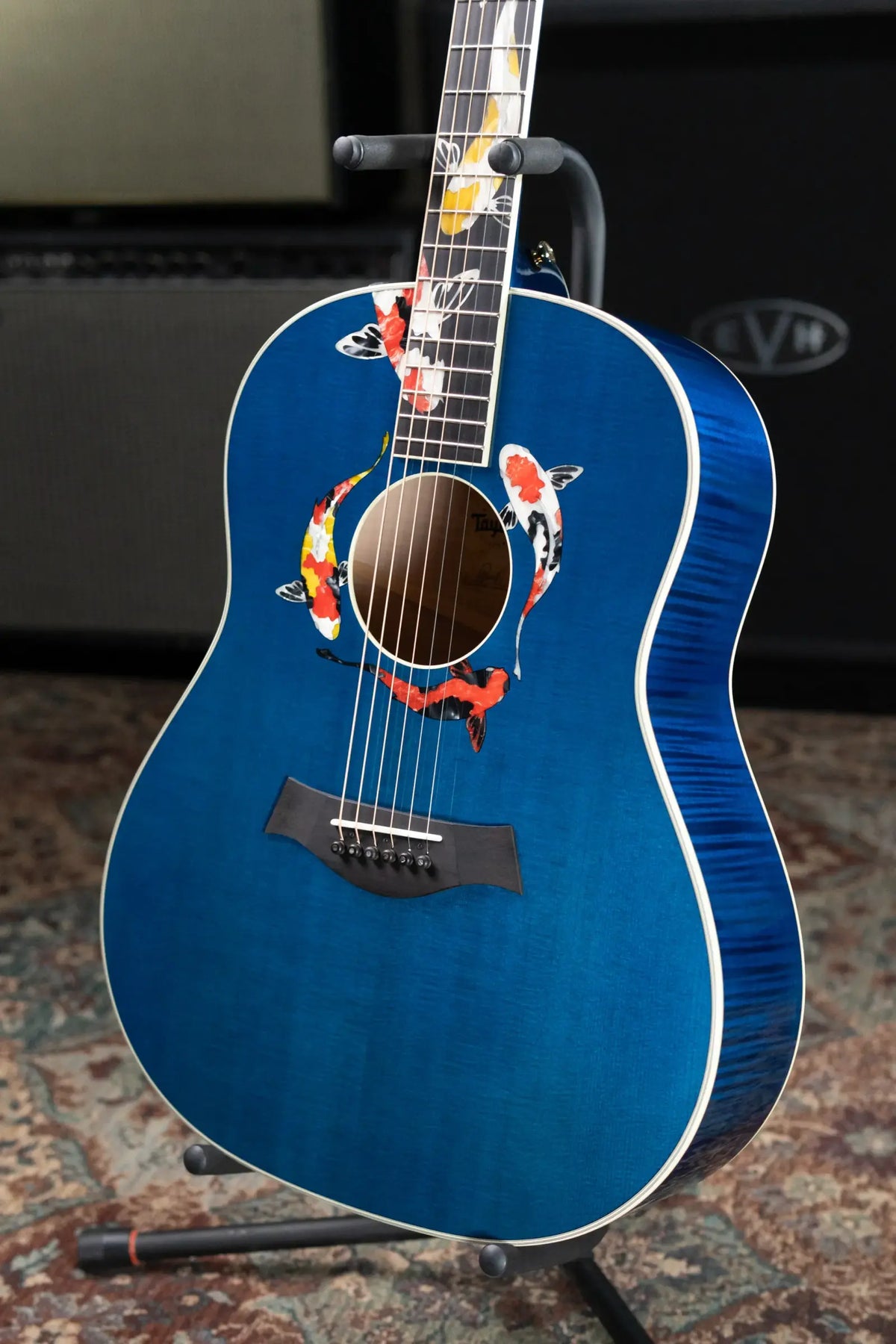 Taylor Custom Shop C17e 2025 Catch Event #41 Grand Pacific Acoustic/Electric Guitar - Living Blue Jewel with Circa 74 Amp and Hardshell Case - Floor Model