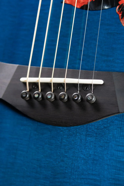 Taylor Custom Shop C17e 2025 Catch Event #41 Grand Pacific Acoustic/Electric Guitar - Living Blue Jewel with Circa 74 Amp and Hardshell Case - Floor Model