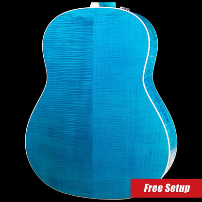 Taylor Custom Shop C17e Koi Fish Grand Pacific Acoustic/Electric Guitar - Living Blue Jewel with Hardshell Case